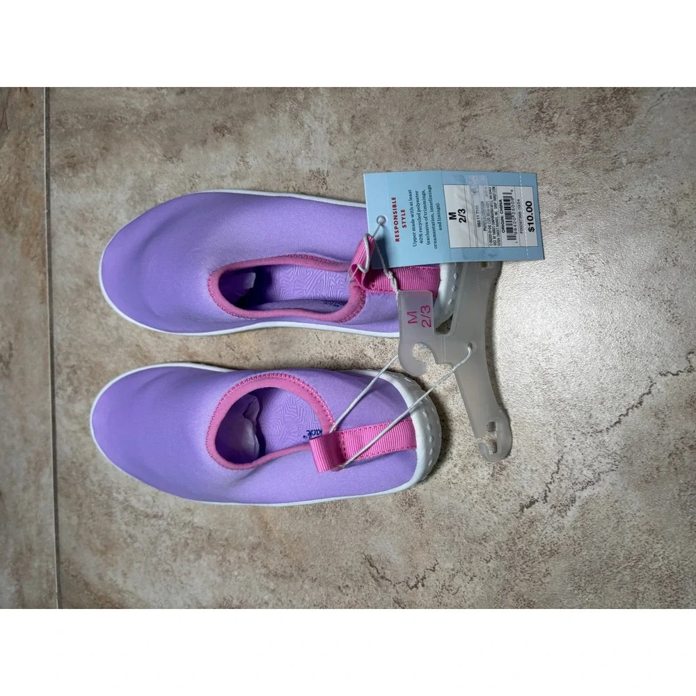 Cat & Jack Girls Purple Grover Water Shoes Aqua Socks Size M 2/3 NEW